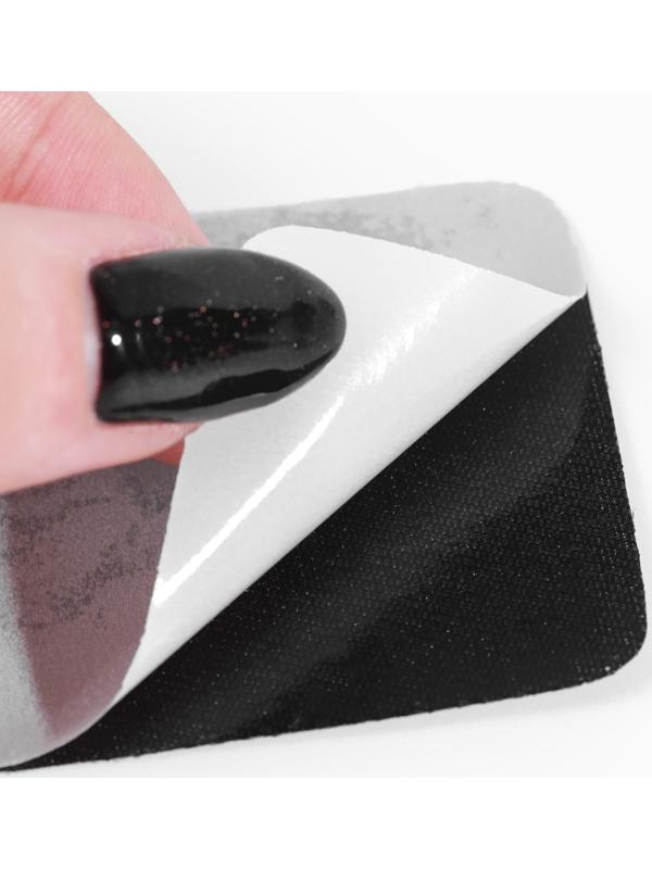 Заплатки для одежды, 5,5 × 5,5 см, термоклеевые, пара, цвет чёрный