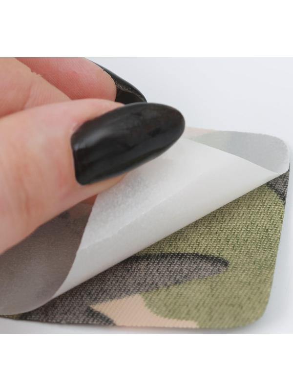 Заплатки для одежды, 5,5 × 5,5 см, термоклеевые, пара, цвет камуфляж