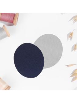 Заплатки для одежды, 7 × 5,5 см, термоклеевые, пара, цвет синий джинс