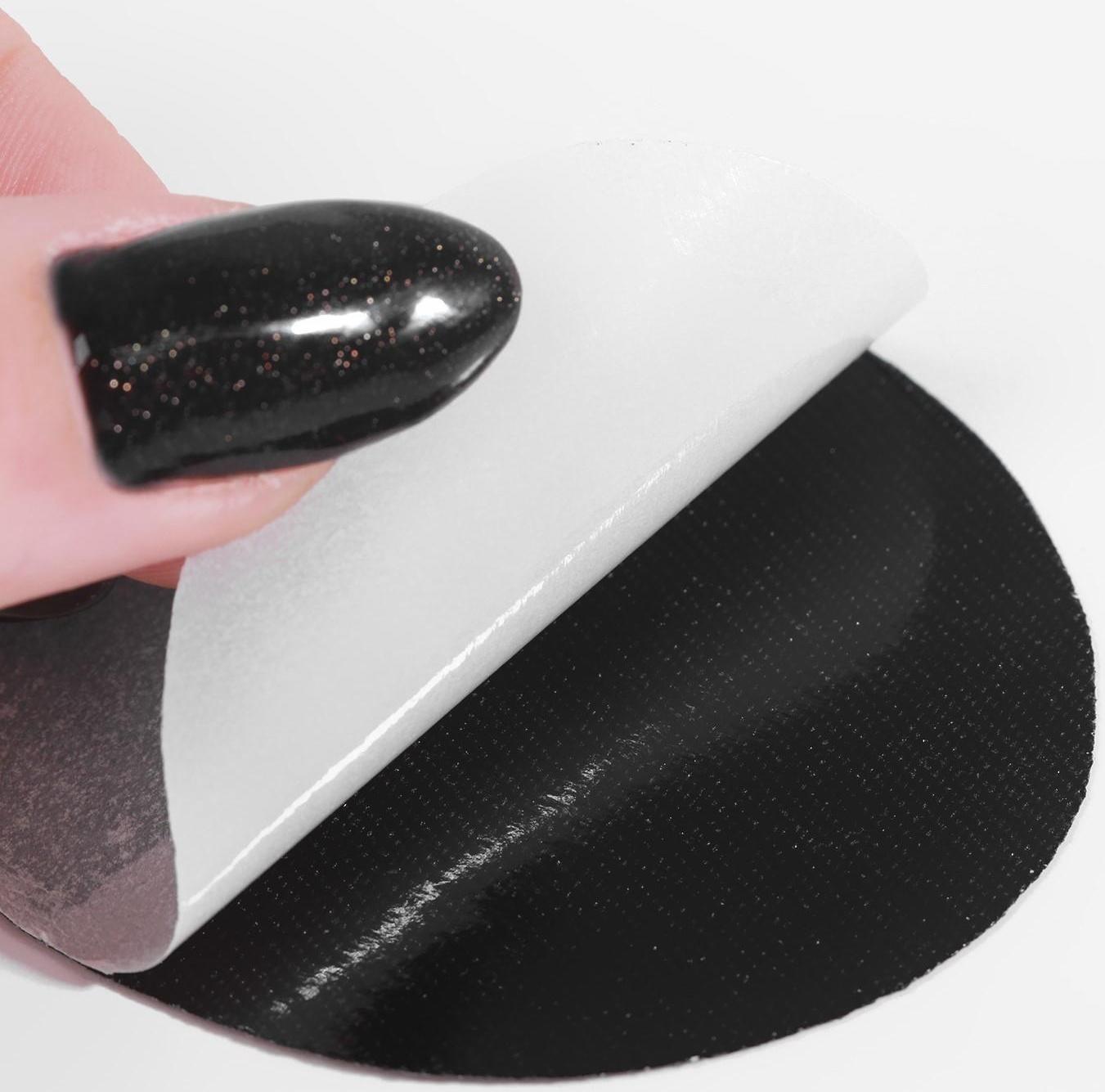 Заплатки для одежды, 7 × 5,5 см, термоклеевые, пара, цвет чёрный