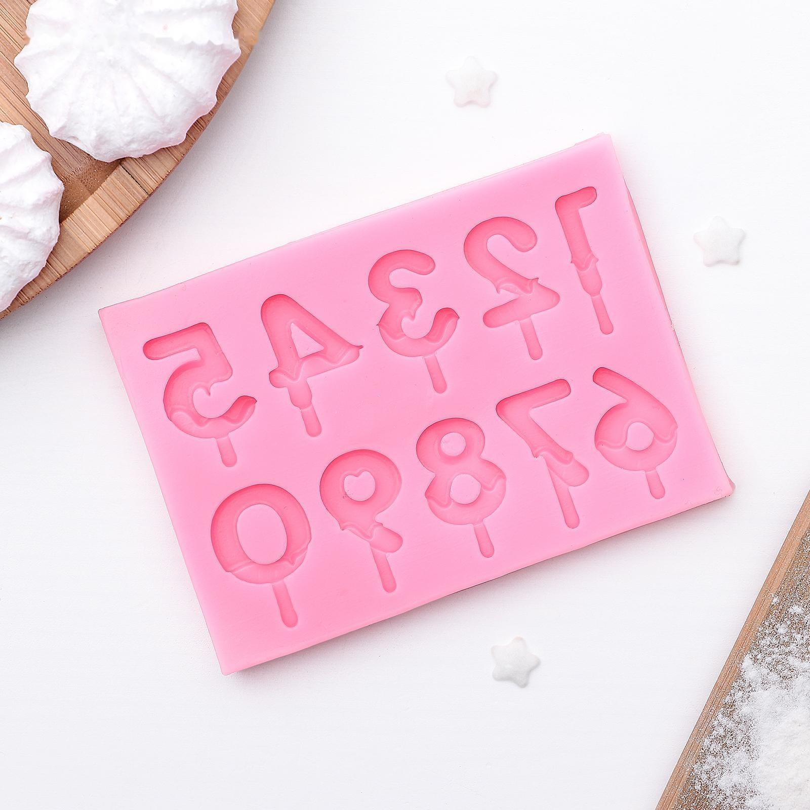 Молд «Цифры для торта», 9,5×6,5×0,4 см, цвет МИКС