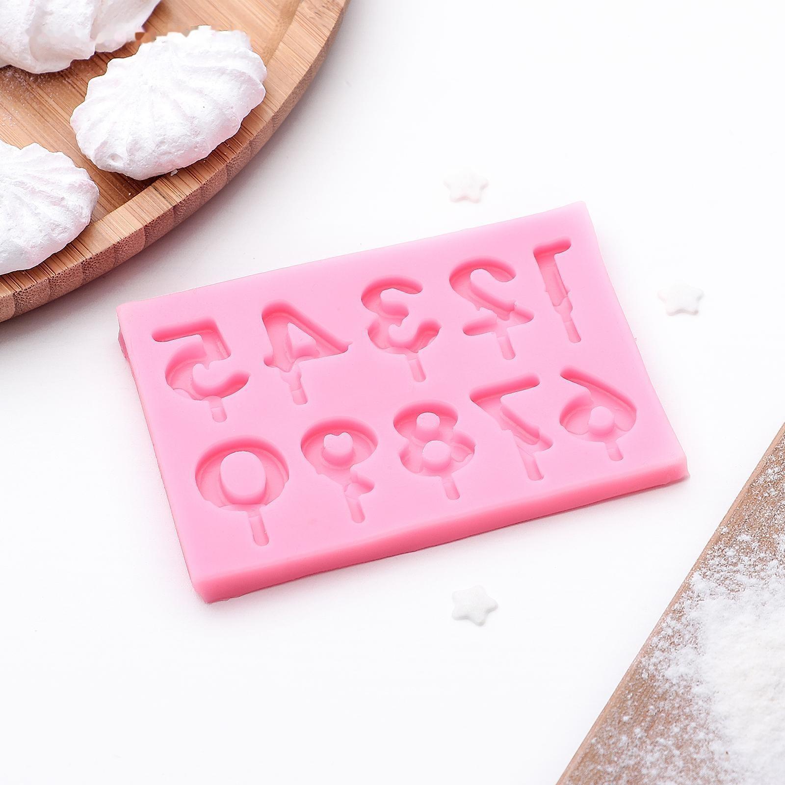 Молд «Цифры для торта», 9,5×6,5×0,4 см, цвет МИКС