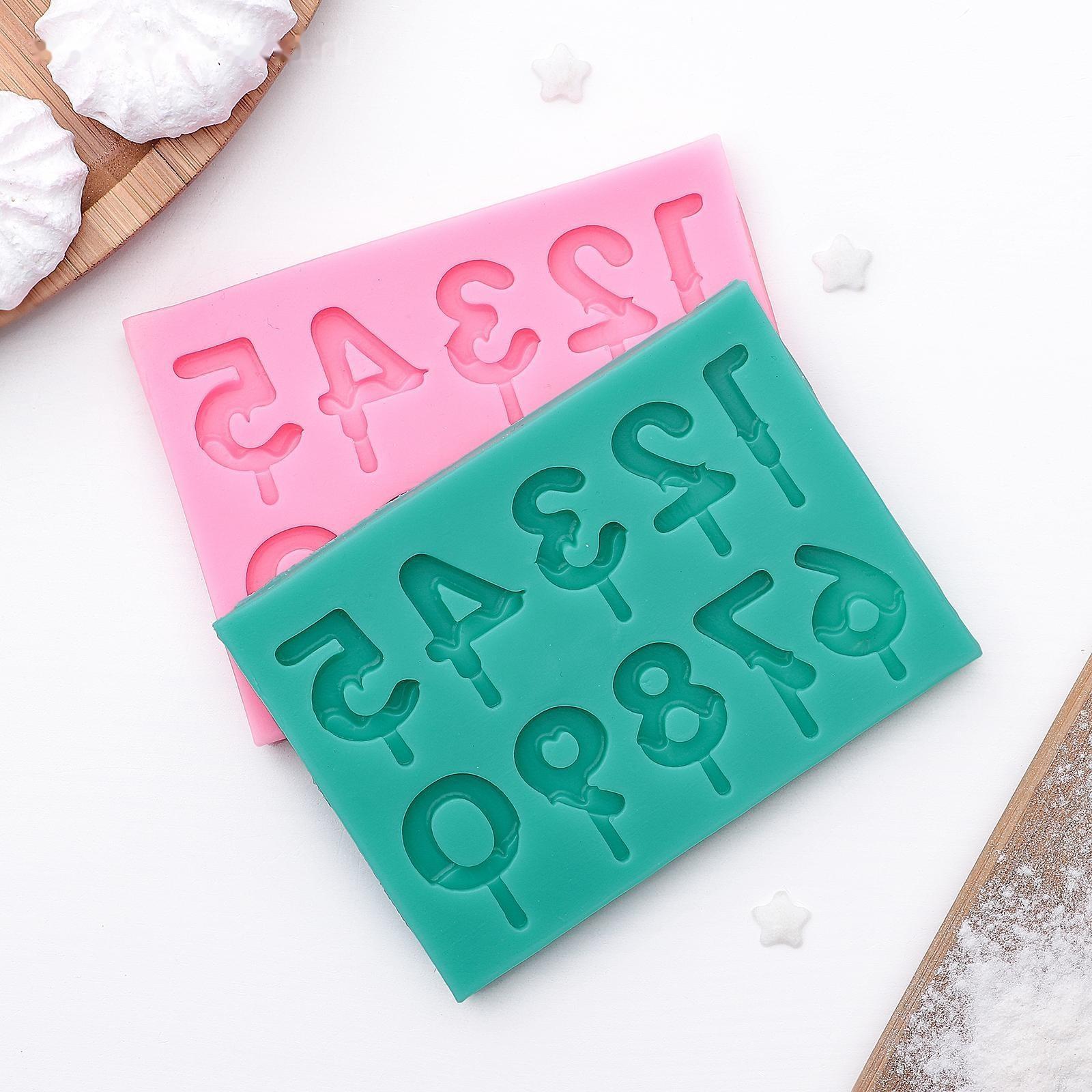 Молд «Цифры для торта», 9,5×6,5×0,4 см, цвет МИКС