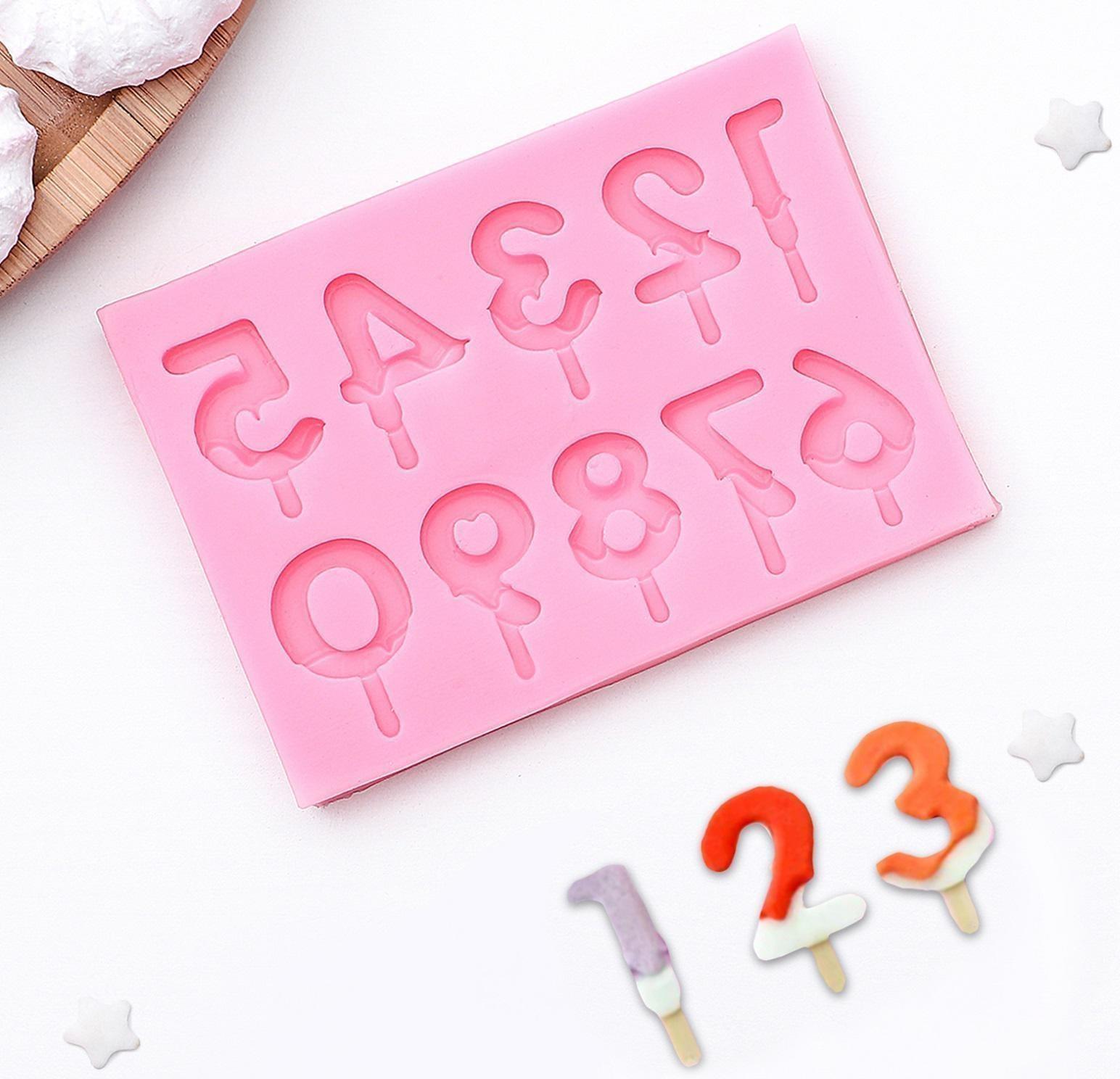 Молд «Цифры для торта», 9,5×6,5×0,4 см, цвет МИКС