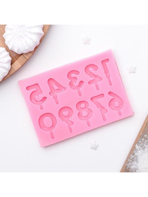 Молд «Цифры для торта», 9,5×6,5×0,4 см, цвет МИКС