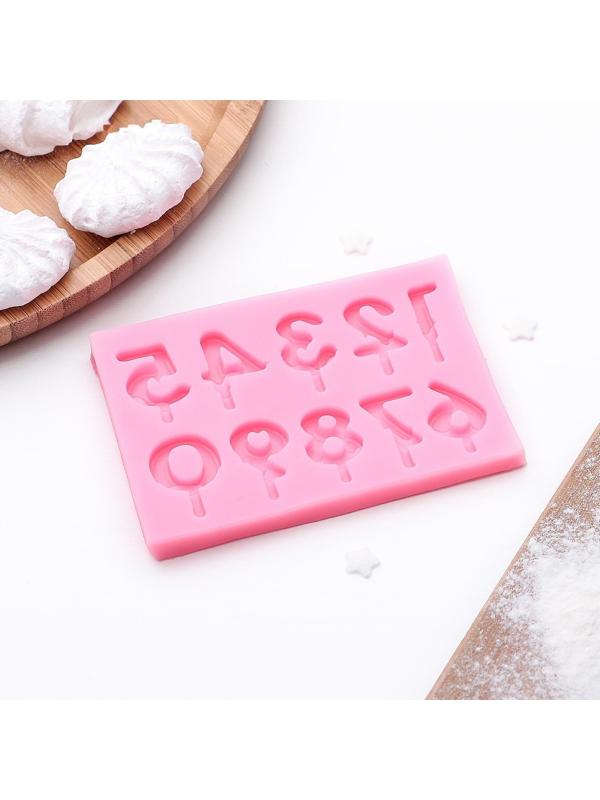 Молд «Цифры для торта», 9,5×6,5×0,4 см, цвет МИКС