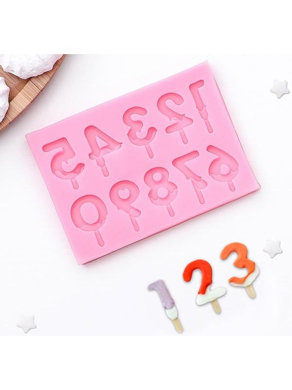 Молд «Цифры для торта», 9,5×6,5×0,4 см, цвет МИКС