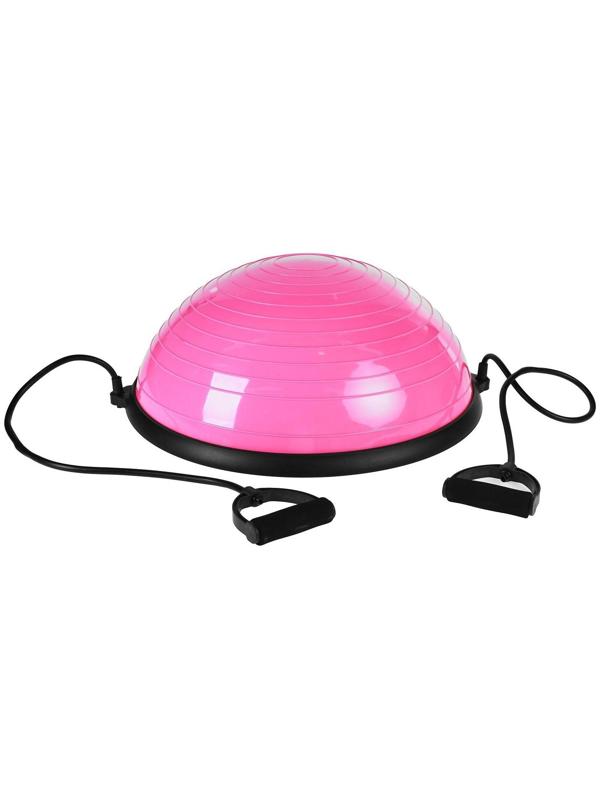 Полусфера BOSU гимнастическая 55 х 20 см, с насосом, цвет розовый