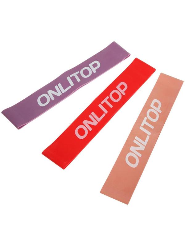 Набор из 3 фитнес-резинок 30 х 5 см, нагрузка 15 ,25, 35 кг