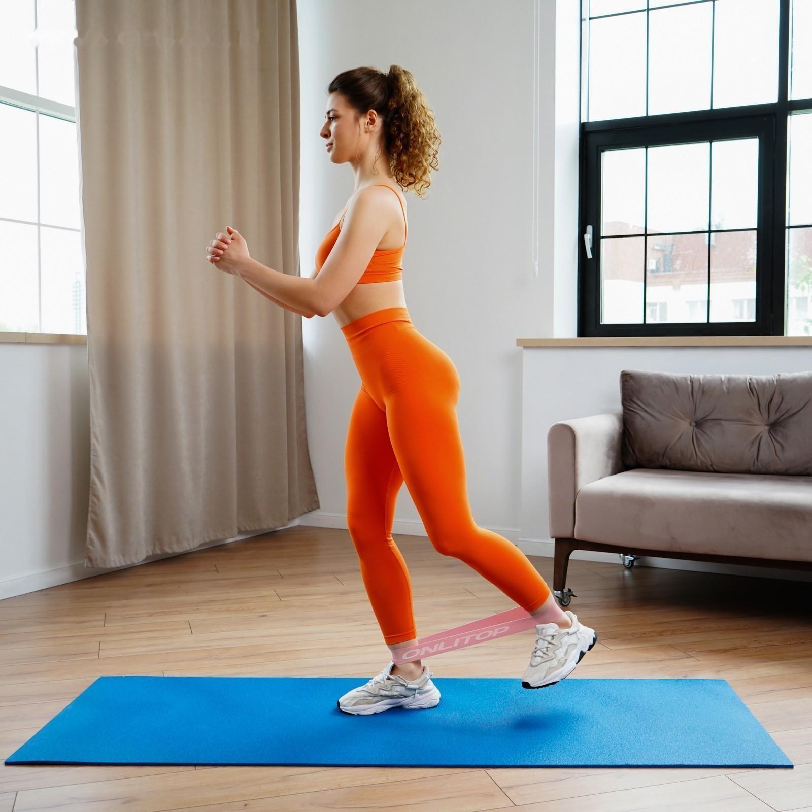 Фитнес-резинка, 30,5 х 7,6 см, толщина 3,5 мм, нагрузка до 3 кг, цвет розовый