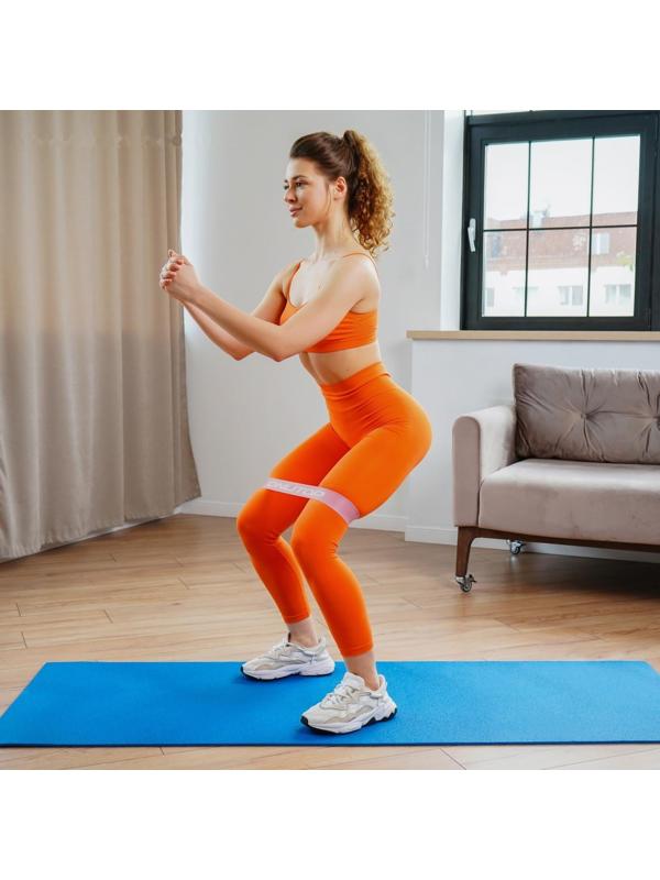 Фитнес-резинка, 30,5 х 7,6 см, толщина 3,5 мм, нагрузка до 3 кг, цвет розовый