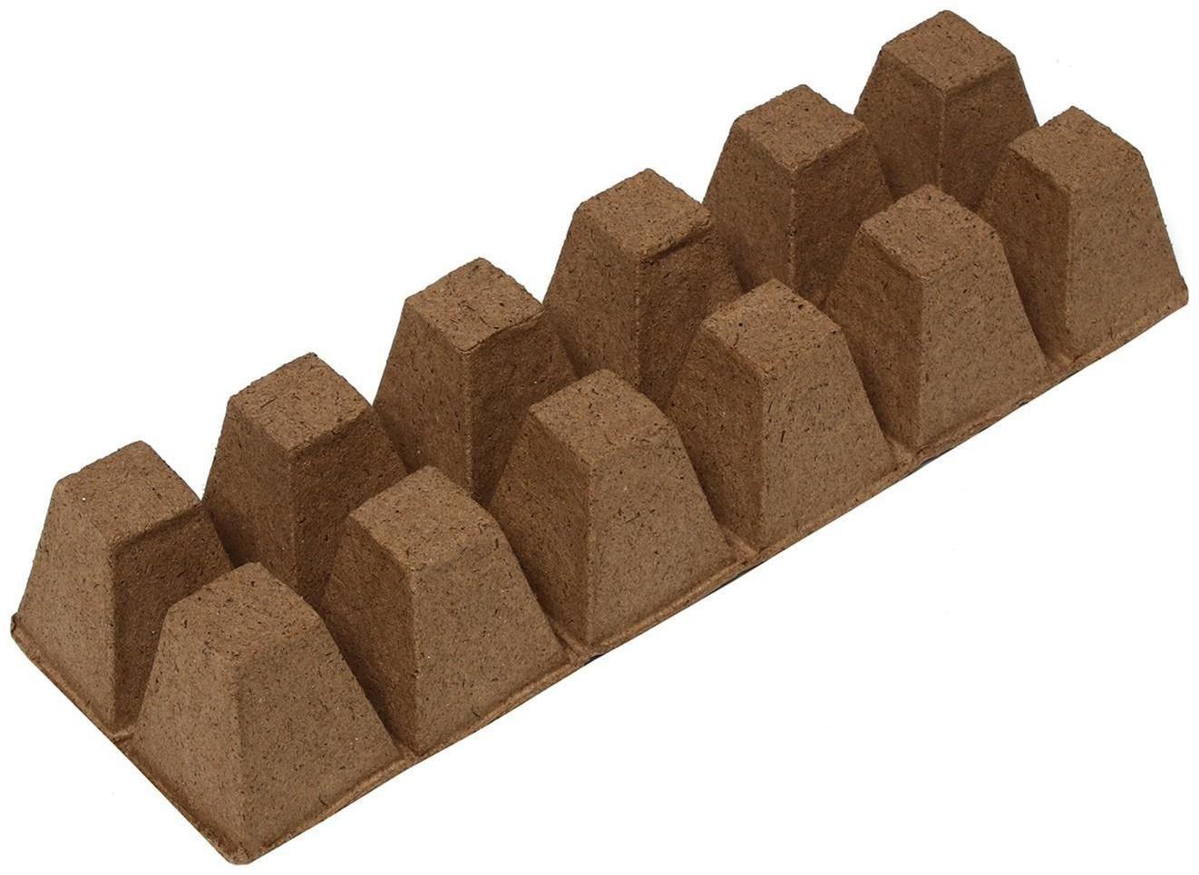 Торфяная кассета, 12 ячеек по 50 мл, 5 × 5 см