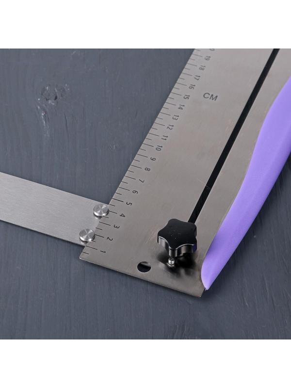 Шпатель кондитерский с размерной линейкой, 2 части, 31×23×3 см, цвет фиолетовый