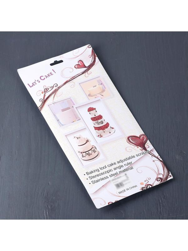 Шпатель кондитерский с размерной линейкой, 2 части, 31×23×3 см, цвет фиолетовый