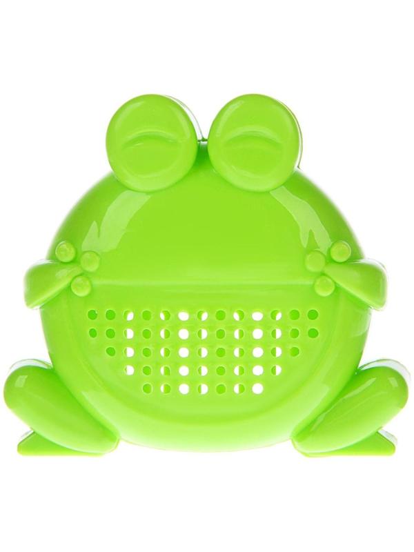 Ковш для купания и мытья головы, детский банный ковшик, хозяйственный с насадкой-лейкой  «Лягушонок», 500 мл., цвет МИКС
