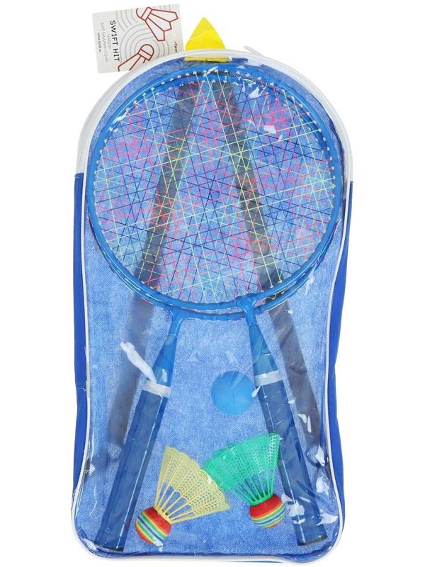 Набор для игры в бадминтон, 2 ракетки 44 см, алюминий, 2 волана, мяч, в сумке, цвета МИКС