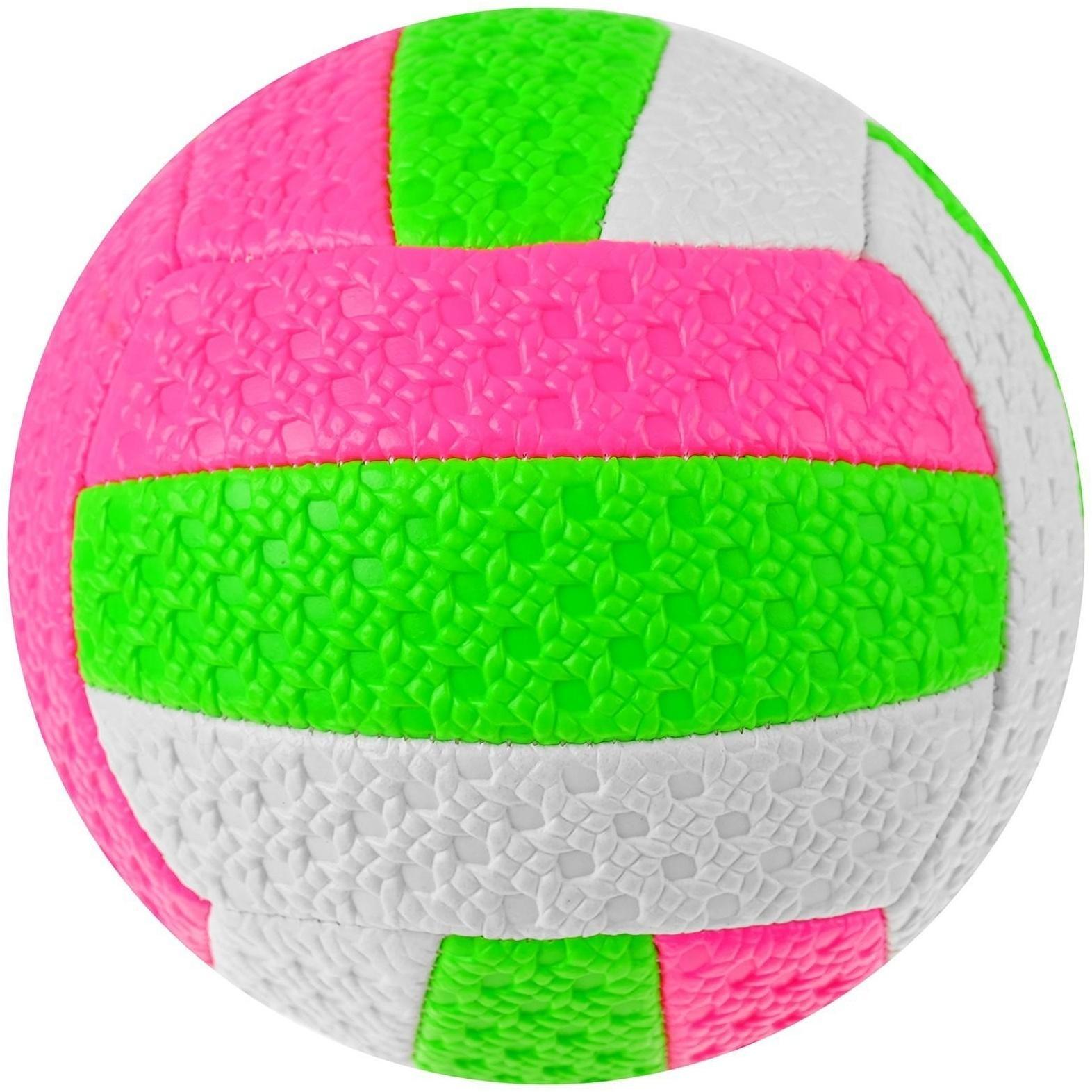 Мяч волейбольный детский, ПВХ, машинная сшивка, 18 панелей, размер 2, цвета микс