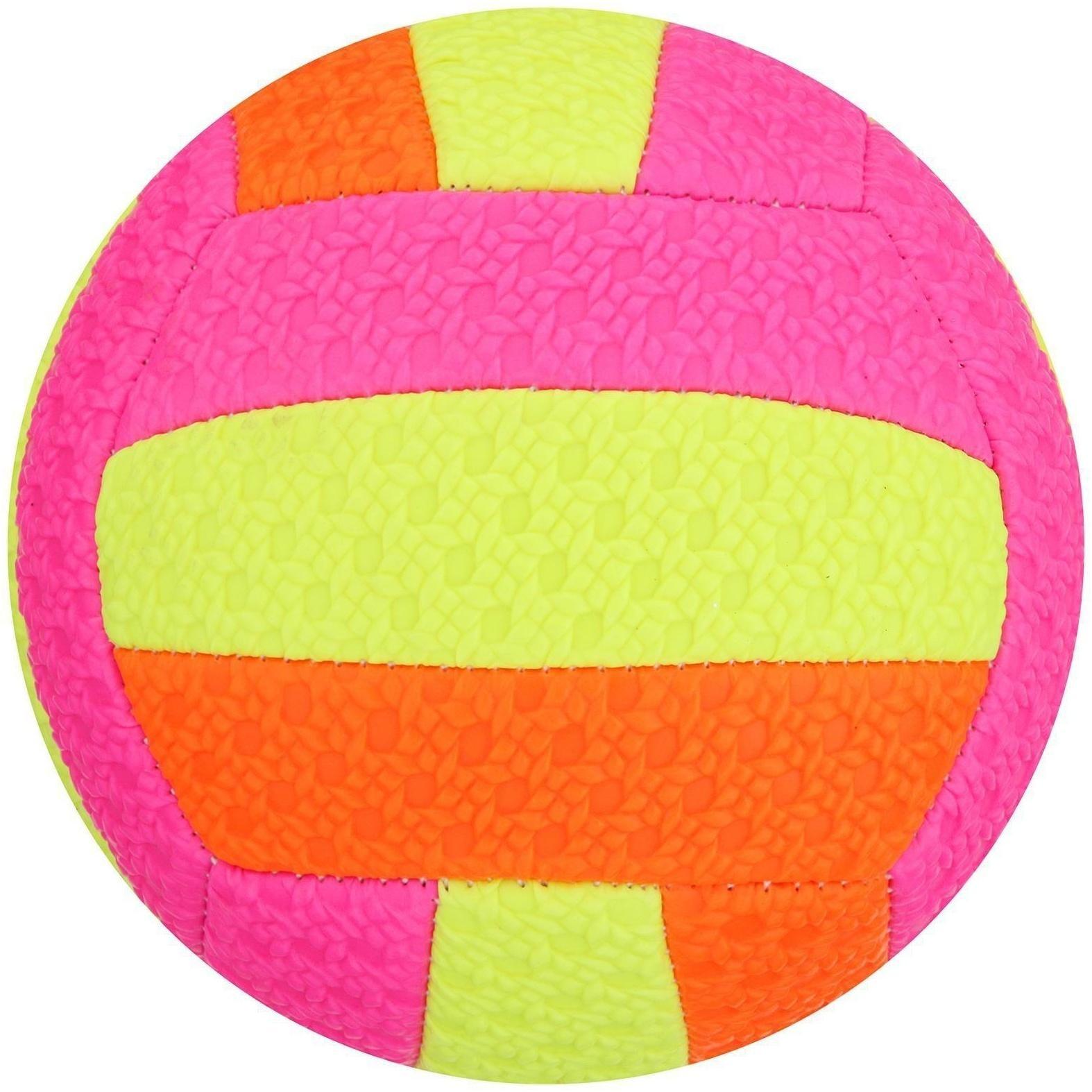 Мяч волейбольный детский, ПВХ, машинная сшивка, 18 панелей, размер 2, цвета микс