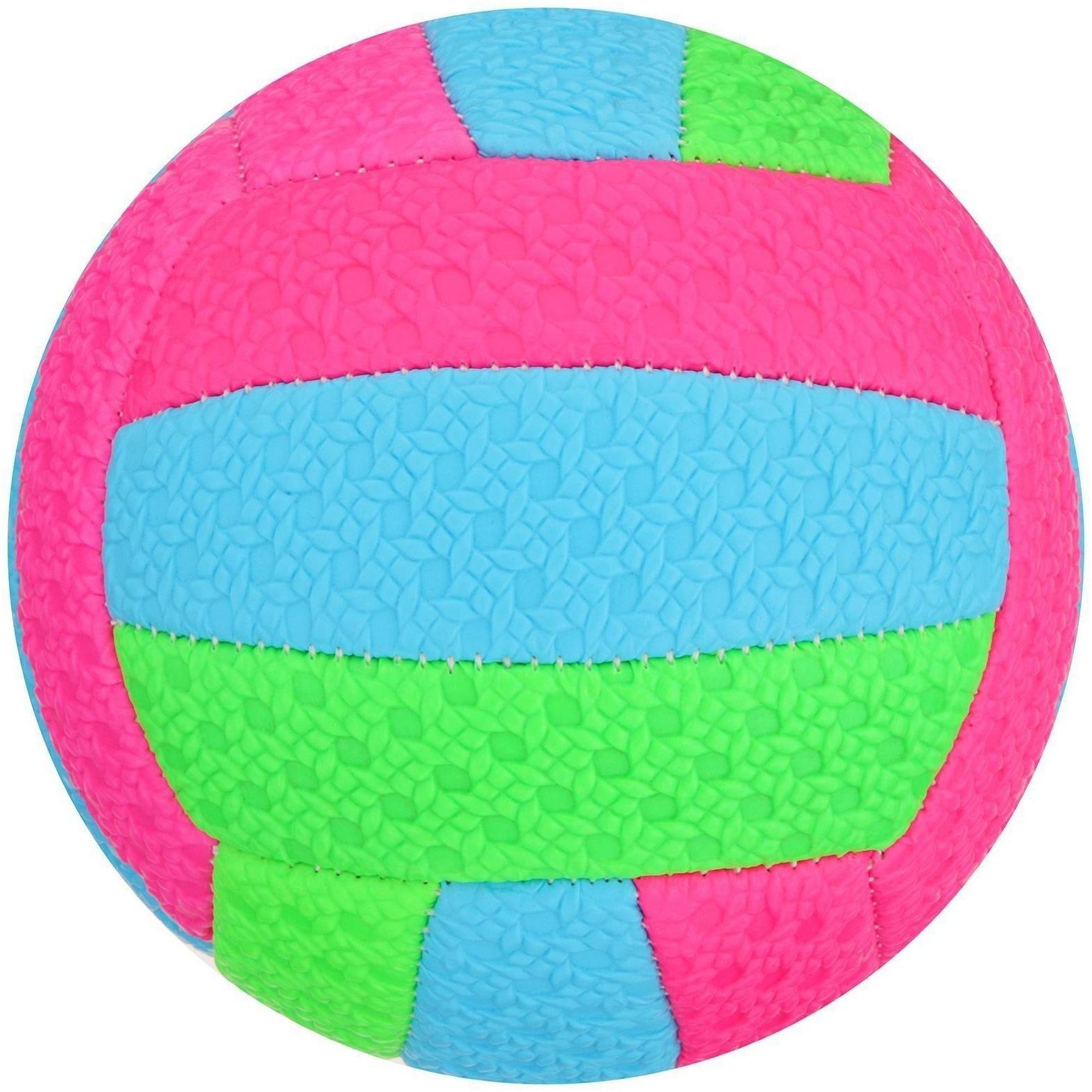 Мяч волейбольный детский, ПВХ, машинная сшивка, 18 панелей, размер 2, цвета микс