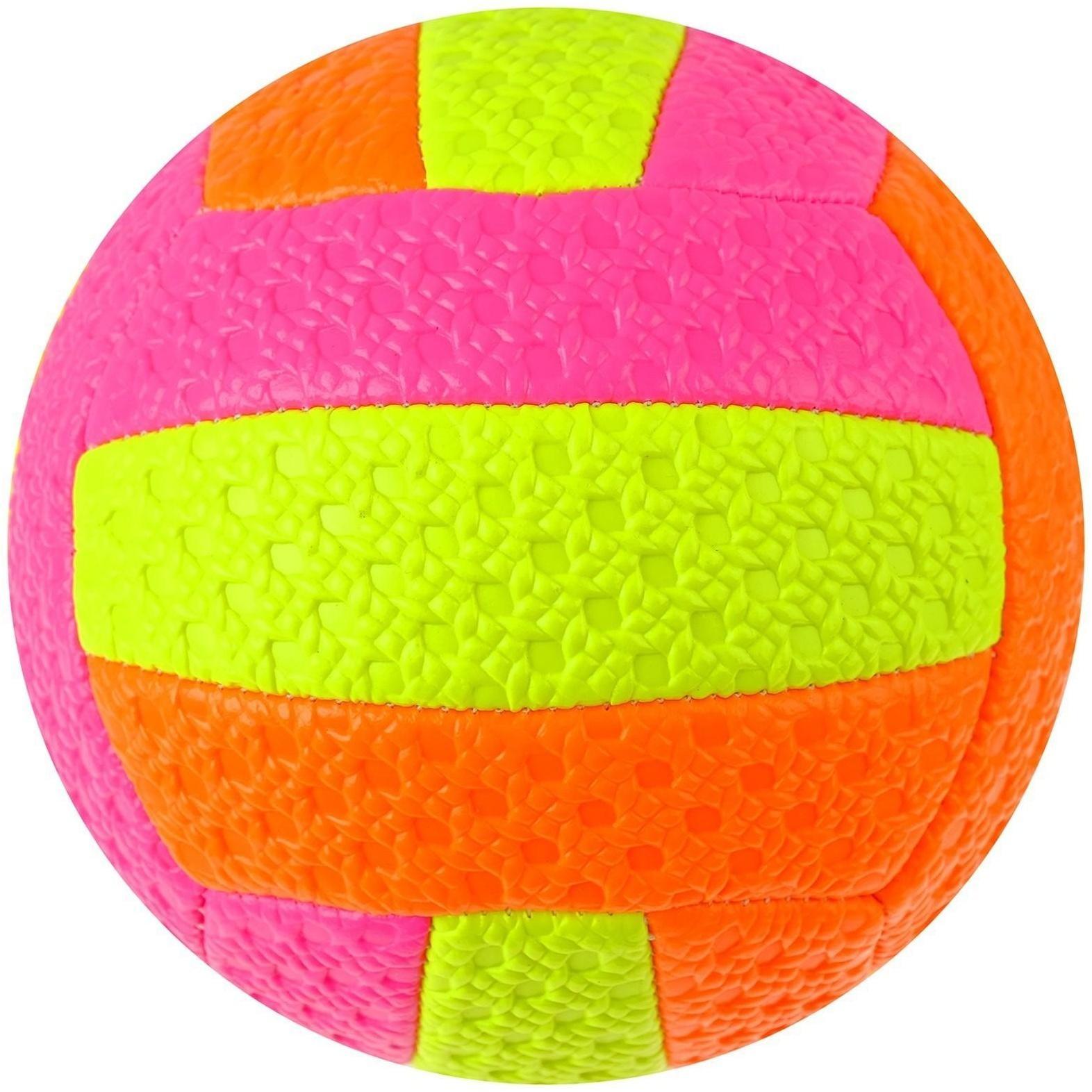Мяч волейбольный детский, ПВХ, машинная сшивка, 18 панелей, размер 2, цвета микс
