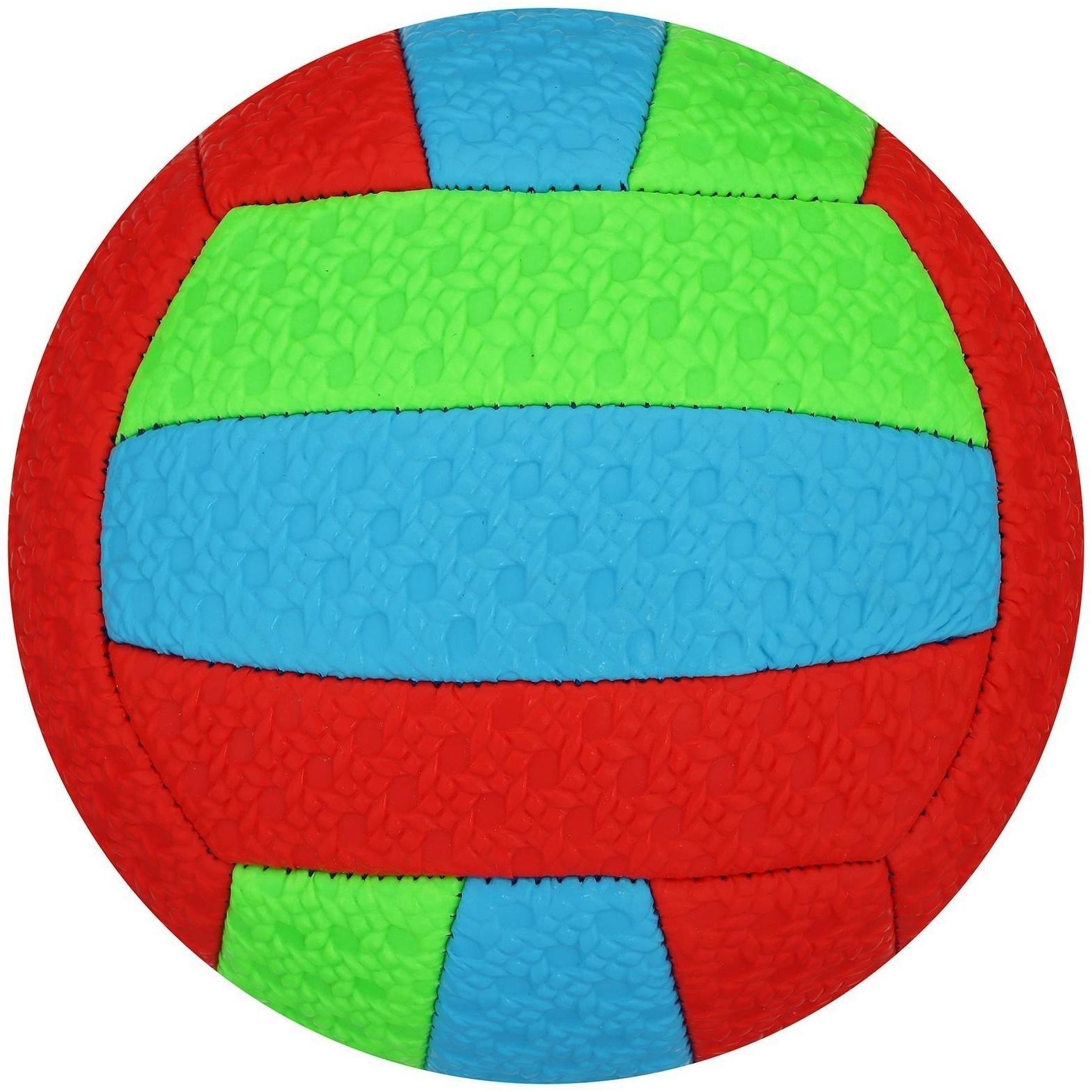 Мяч волейбольный детский, ПВХ, машинная сшивка, 18 панелей, размер 2, цвета микс