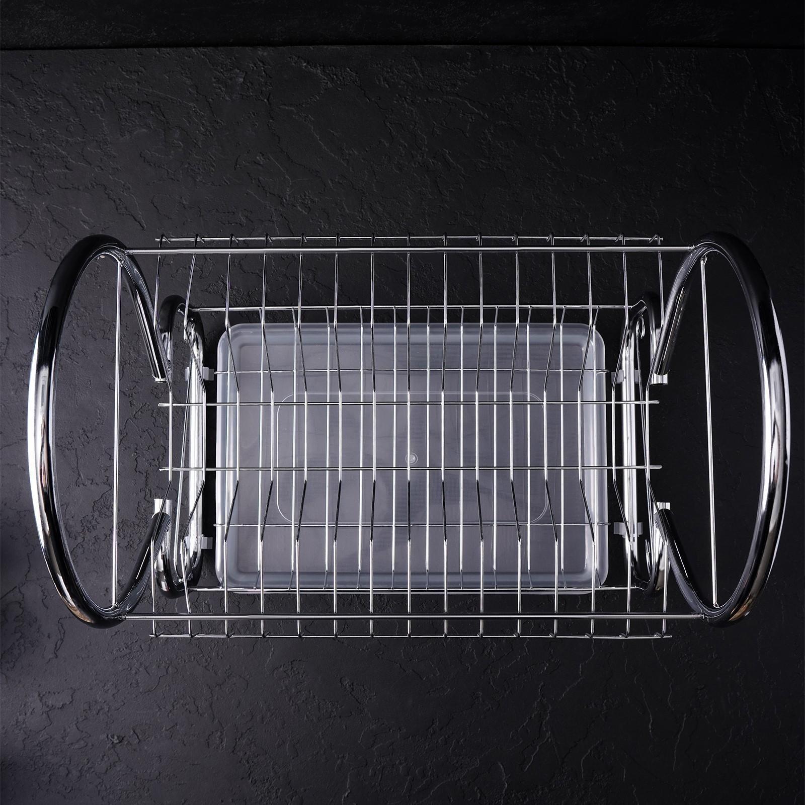 Сушилка для посуды Доляна «Стойка», 8-образная, 40×23,5×34 см, цвет хром