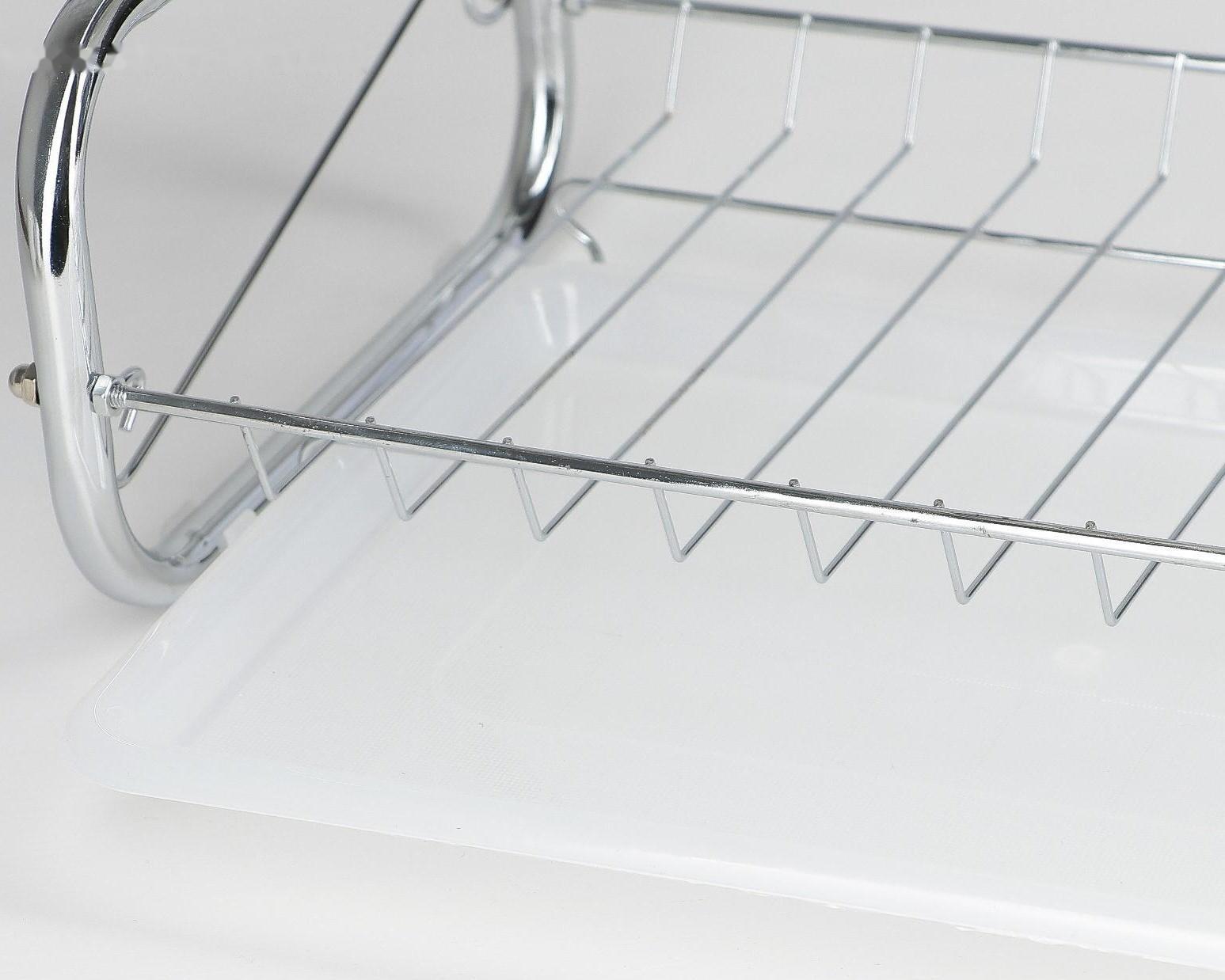 Сушилка для посуды Доляна «Стойка», 8-образная, 40×23,5×34 см, цвет хром