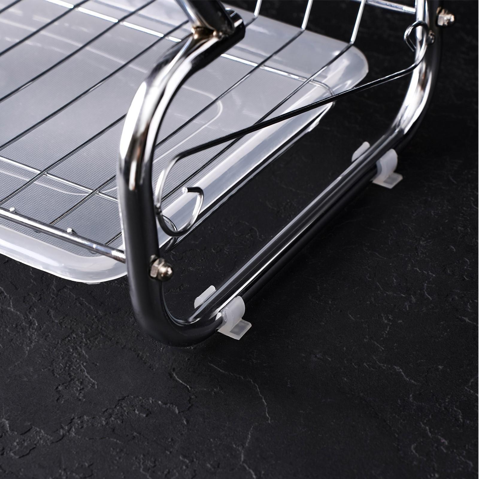 Сушилка для посуды Доляна «Стойка», 8-образная, 40×23,5×34 см, цвет хром