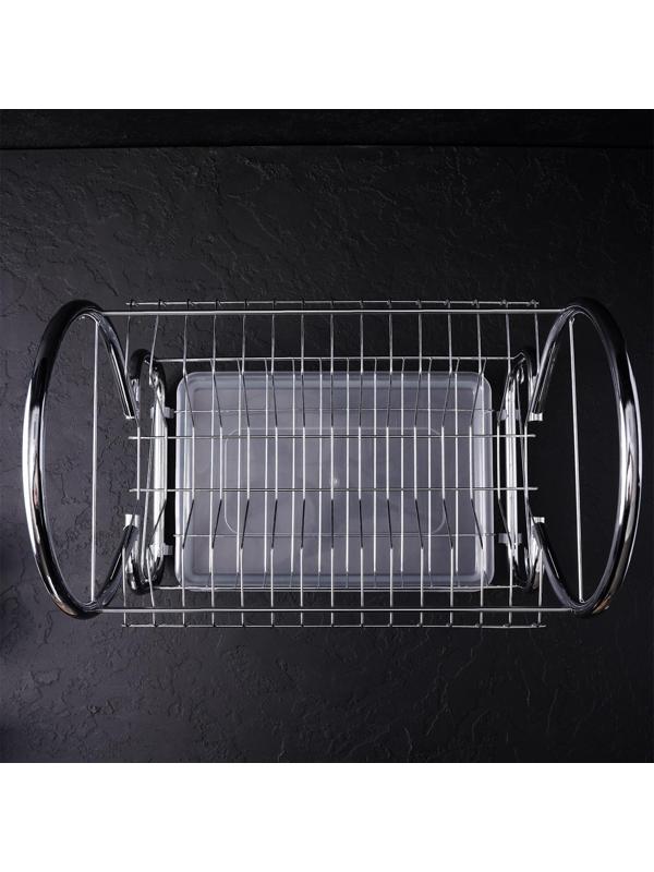 Сушилка для посуды Доляна «Стойка», 8-образная, 40×23,5×34 см, цвет хром