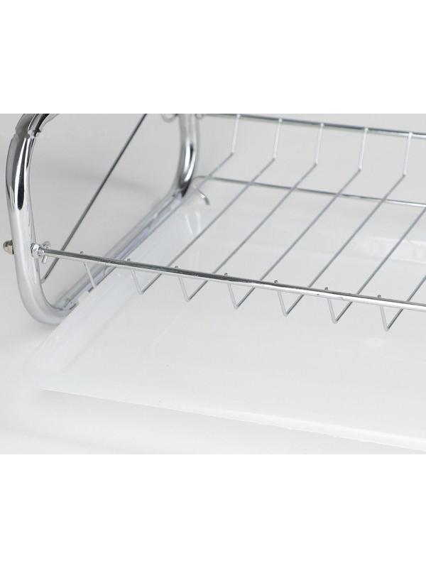 Сушилка для посуды Доляна «Стойка», 8-образная, 40×23,5×34 см, цвет хром