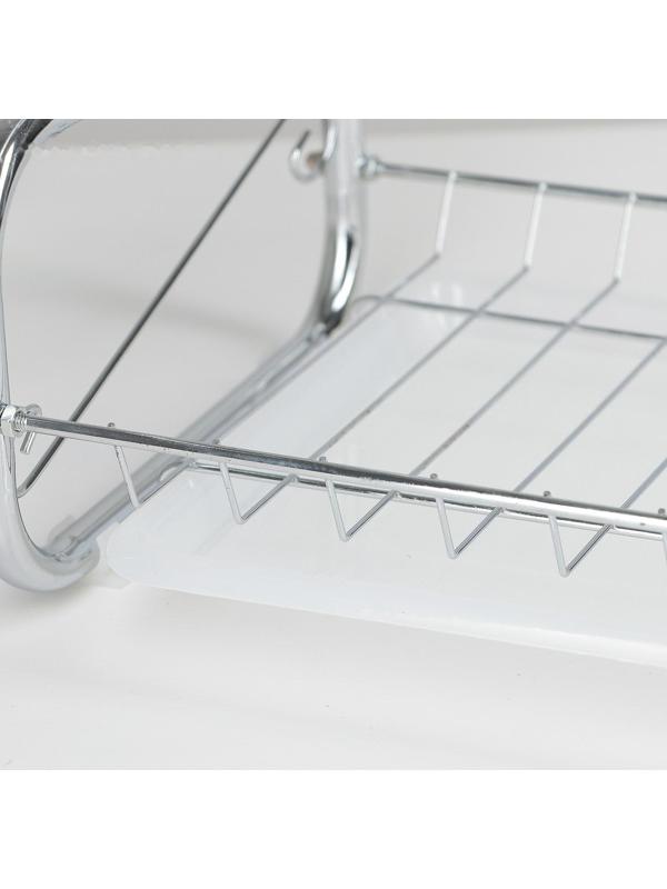 Сушилка для посуды Доляна «Стойка», 8-образная, 40×23,5×34 см, цвет хром