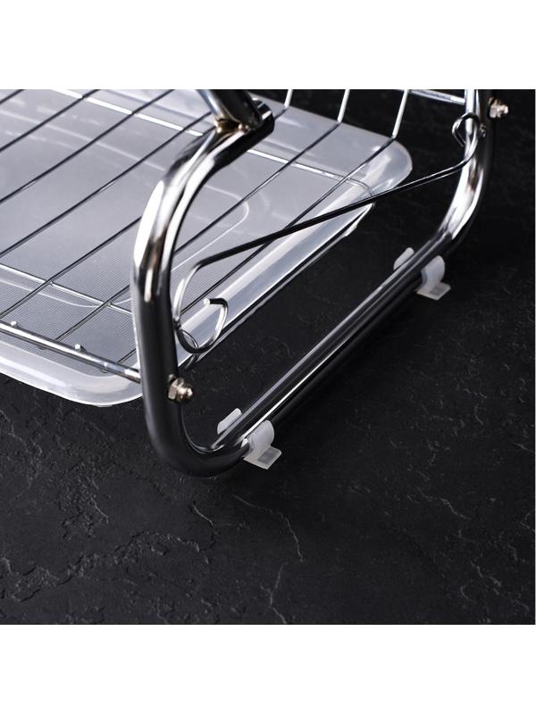 Сушилка для посуды Доляна «Стойка», 8-образная, 40×23,5×34 см, цвет хром