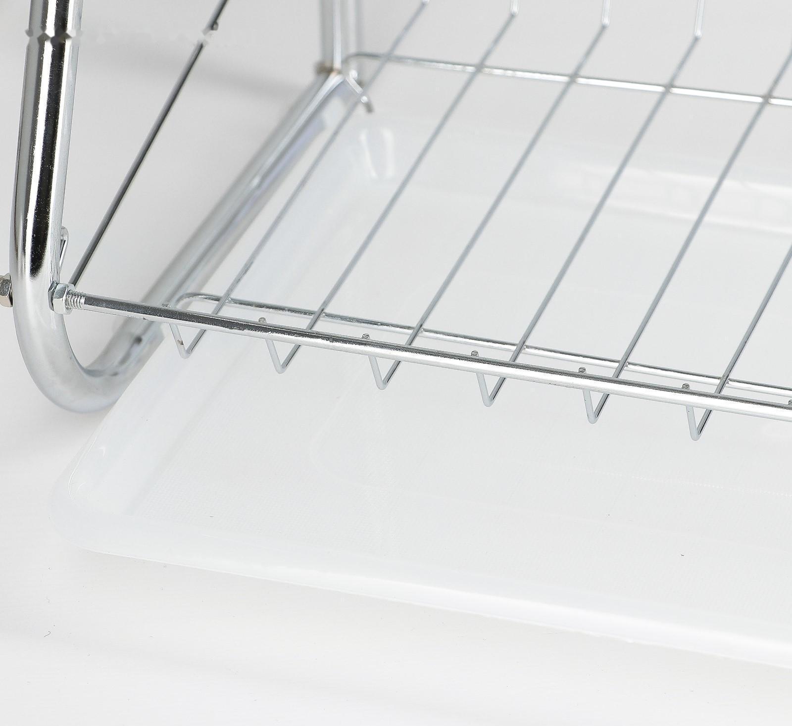 Сушилка для посуды Доляна «Стойка», В-образная, 40×23,5×34 см, цвет хром