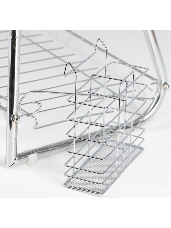 Сушилка для посуды Доляна «Стойка», В-образная, 40×23,5×34 см, цвет хром
