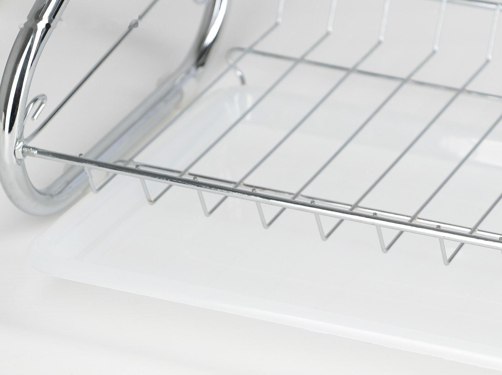 Сушилка для посуды Доляна «Стойка», S-образная, 40×23,5×34 см, цвет хром
