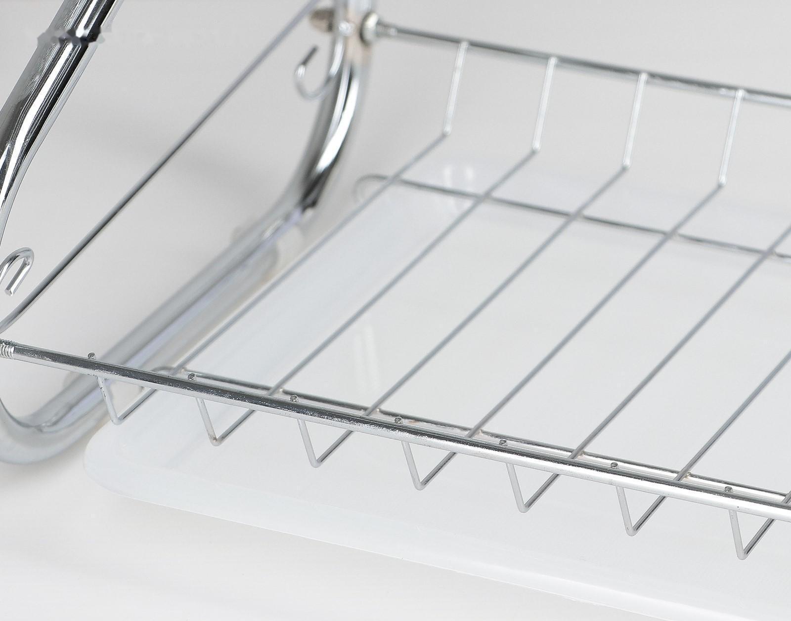 Сушилка для посуды Доляна «Стойка», S-образная, 40×23,5×34 см, цвет хром