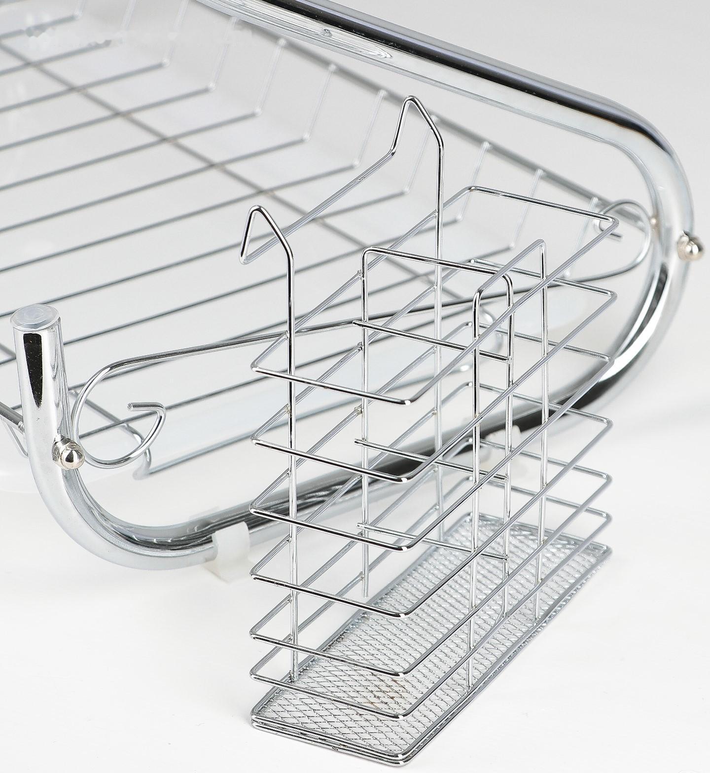 Сушилка для посуды Доляна «Стойка», S-образная, 40×23,5×34 см, цвет хром