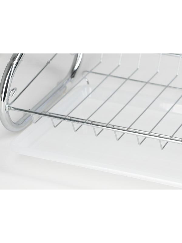 Сушилка для посуды Доляна «Стойка», S-образная, 40×23,5×34 см, цвет хром