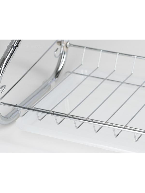 Сушилка для посуды Доляна «Стойка», S-образная, 40×23,5×34 см, цвет хром