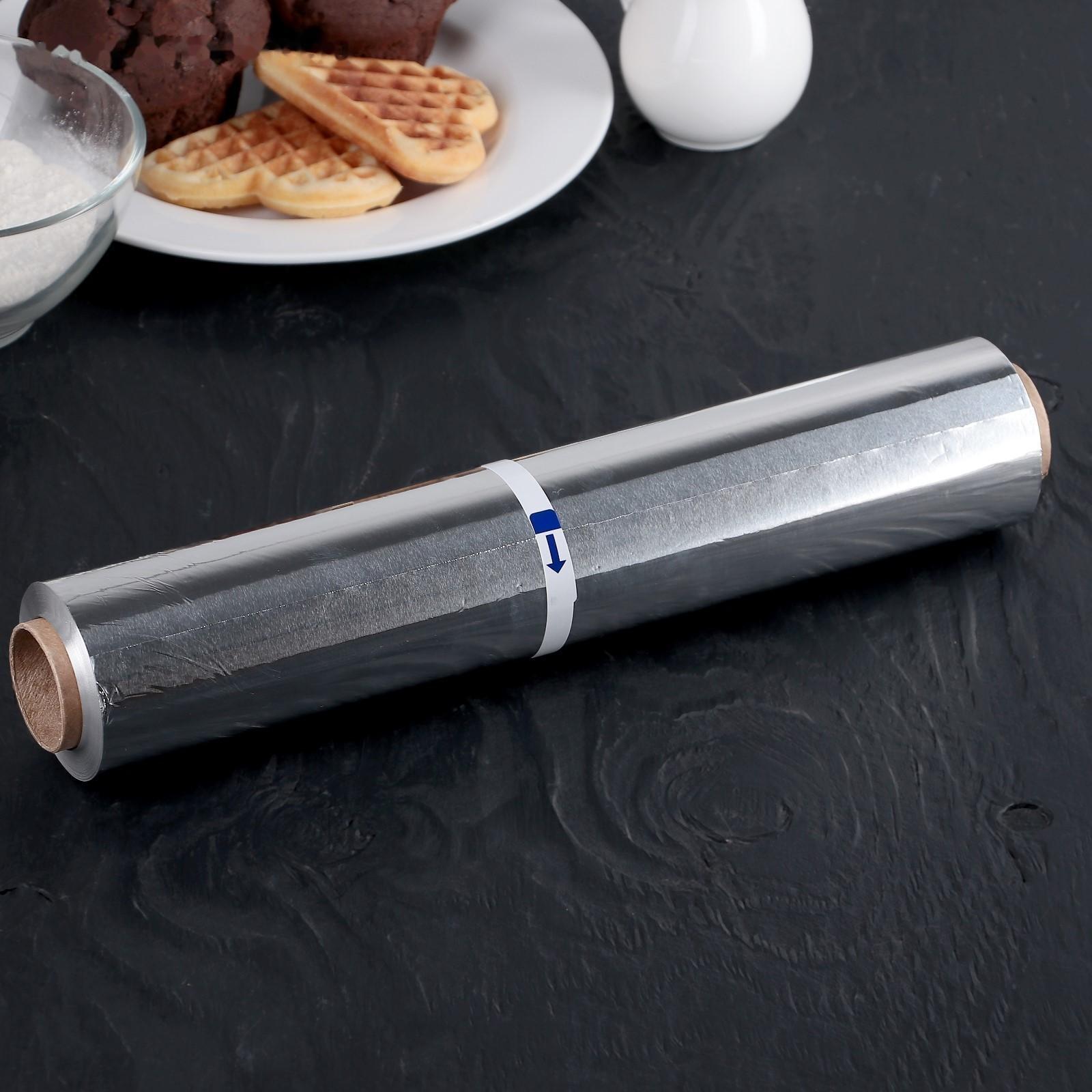 Фольга алюминиевая «Особо прочная», 29 см × 100 м, 14 мкм