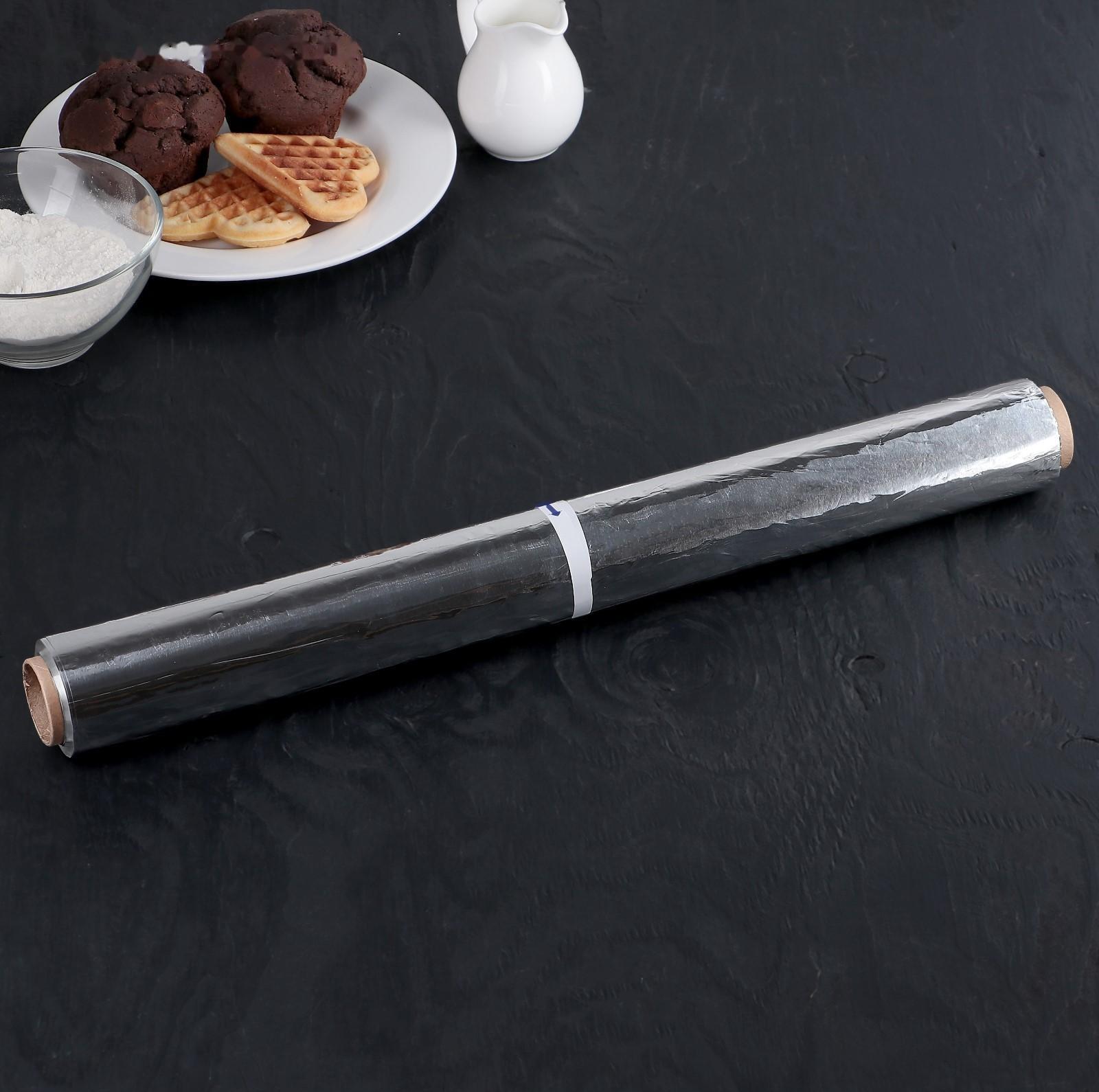 Фольга алюминиевая «Особо прочная», 44 см × 50 м, 14 мкм