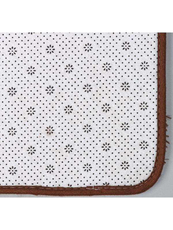 Набор ковриков для ванной и туалета Доляна «Пушистик», 2 шт: 38×49, 49×79 см, цвет коричневый