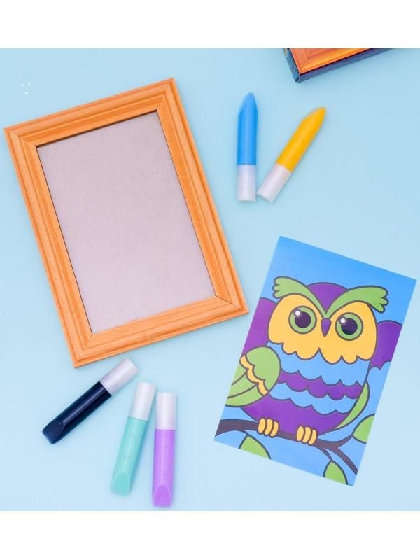 Витражная мини-картина «Сова» 10 х 15 см. Набор для творчества