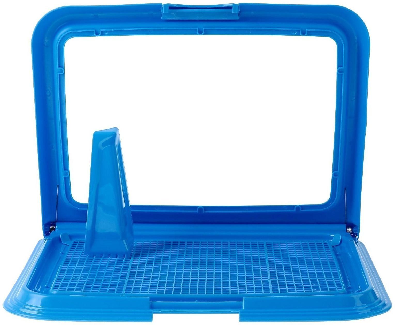 Туалет многофункциональный (под пеленку, со съемной сеткой), 49х36,5х4 см, синий