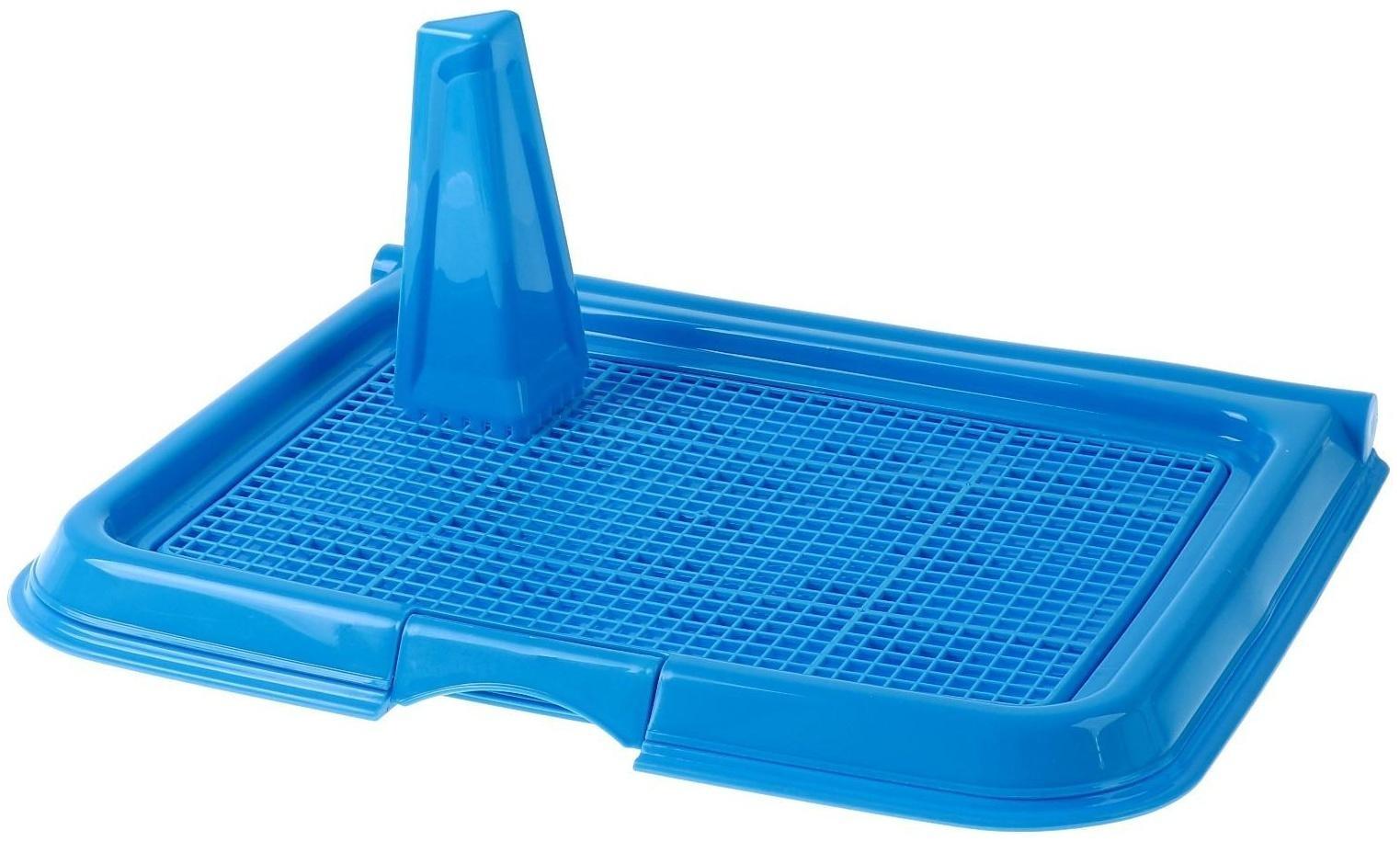 Туалет многофункциональный (под пеленку, со съемной сеткой), 49х36,5х4 см, синий