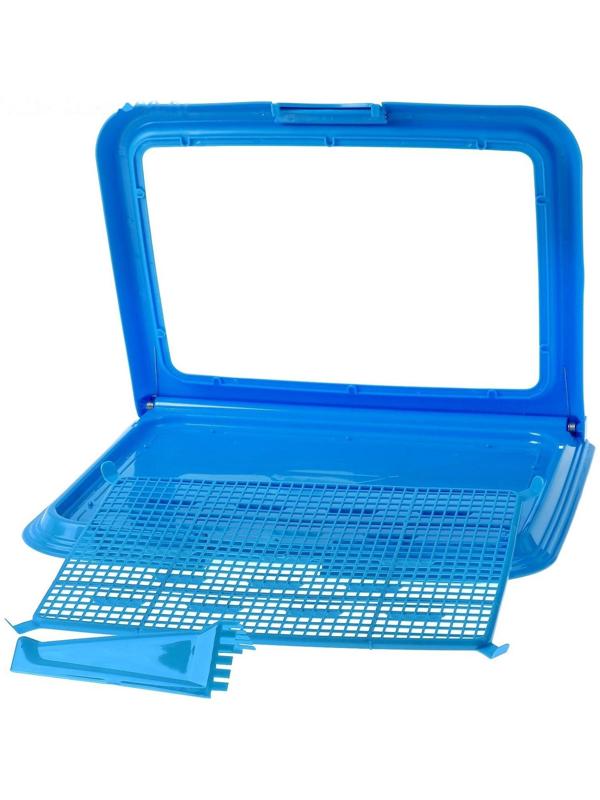 Туалет многофункциональный (под пеленку, со съемной сеткой), 49х36,5х4 см, синий