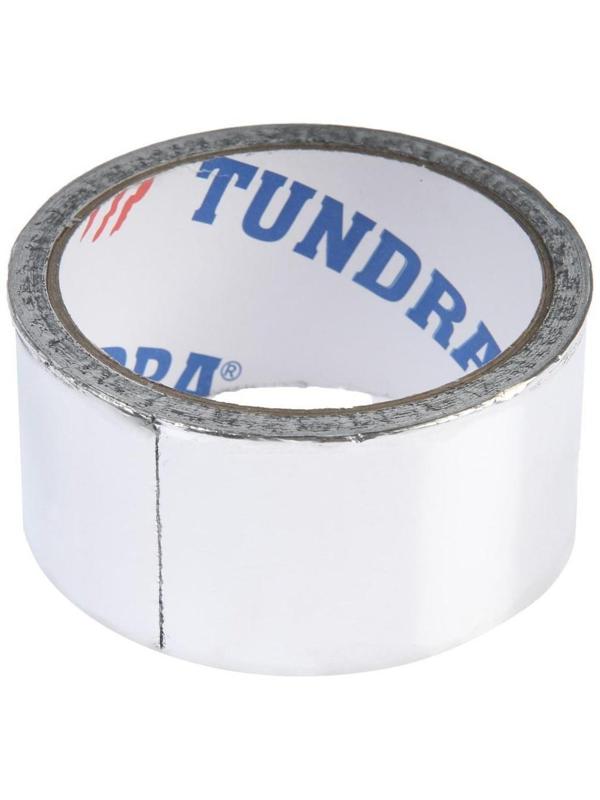 Лента алюминиевая ТУНДРА, клейкая, 25 мкм, 48 мм х 10 м