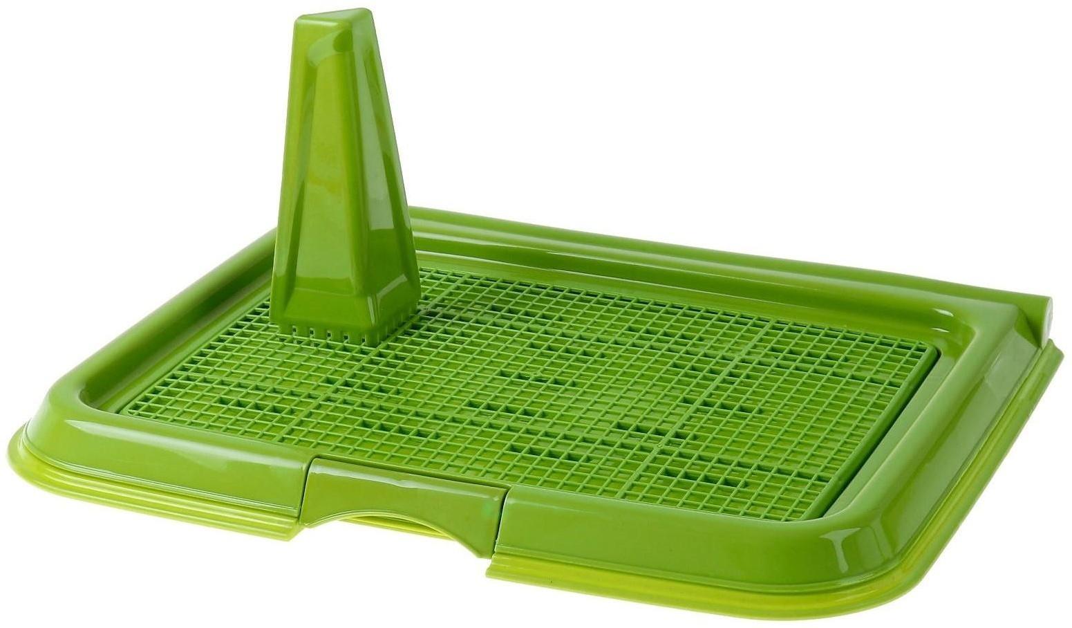 Туалет многофункциональный (под пеленку, со съемной сеткой), 49х36,5х4 см, зеленый