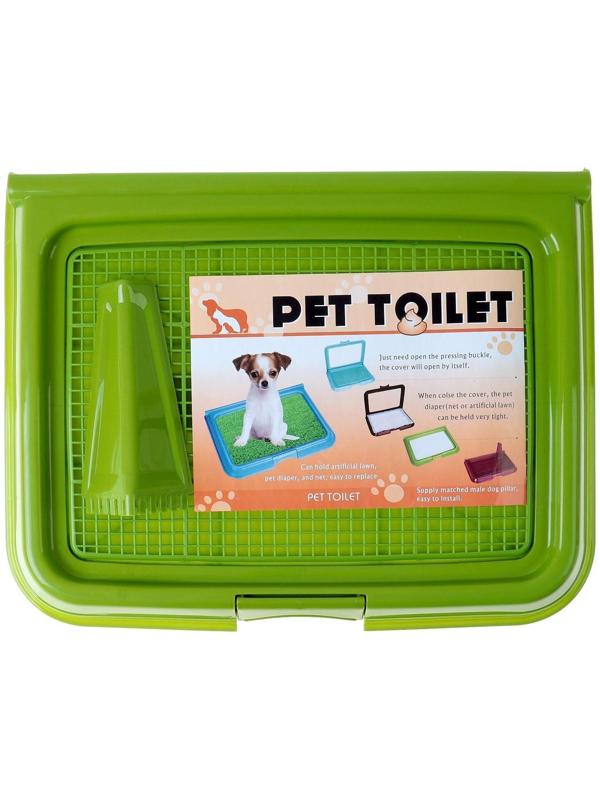 Туалет многофункциональный (под пеленку, со съемной сеткой), 49х36,5х4 см, зеленый