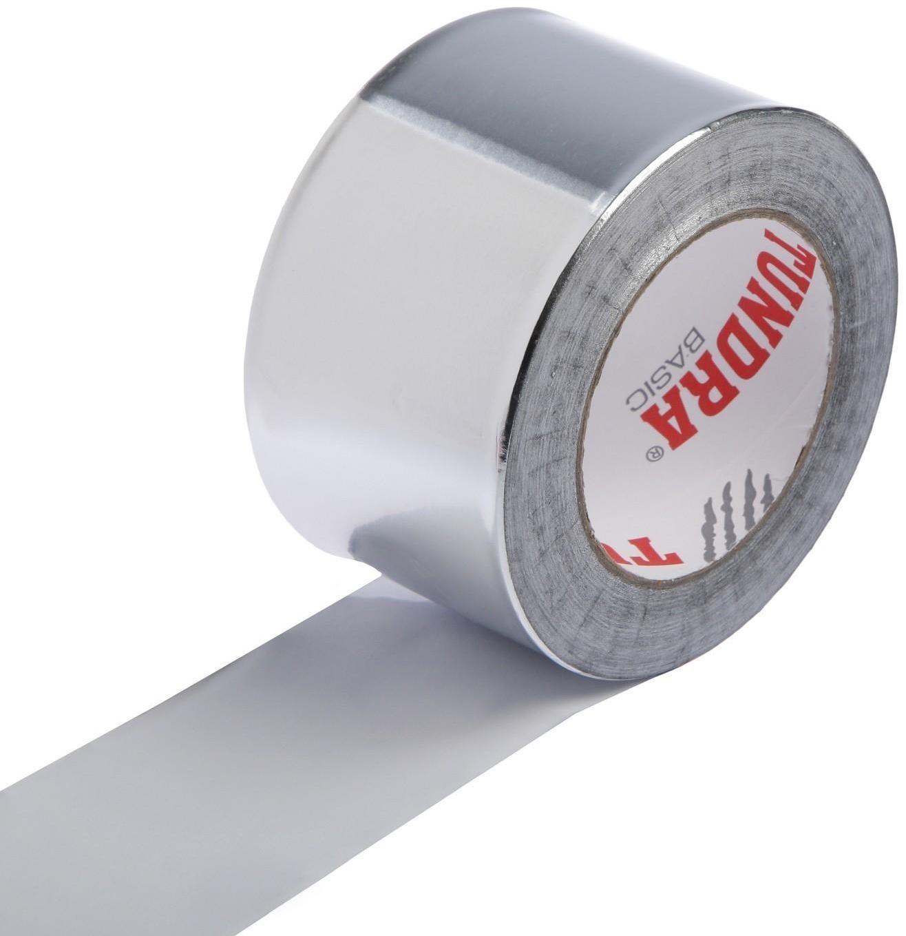 Лента алюминиевая ТУНДРА, клейкая, 25 мкм, 72 мм х 40 м